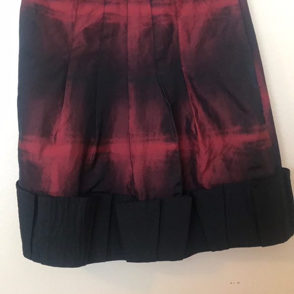 BCBG | red + black one shoulder mini dress - Picture 6 of 8